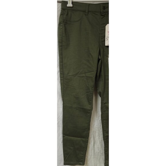 Vanilla Star Womens Teen Medium Army Green Pullon Mid Rise Jegging Pants 28.5x28 - Picture 2 of 11